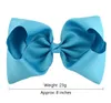 8 Inch Grosgrain Ribbon Baby girls Clips Fashion Large Bowknot Barrette Kids Hair Boutique Bows Children Hair Accessories