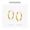 Hoop & Huggie Enfashion Vintage Big Earrings Matte Gold Color Earings Stainless Steel Circle For Women Jewelry Wholesale 1710261