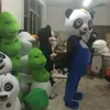 Professionell röd blå panda maskot kostym halloween jul fancy party klänning tecknad karaktär kostym karneval unisex vuxna outfit