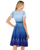 Sukienka Realfine B146-007 Kobiety Casual 3D Print Talia Slim Gradient Sukienki dla kobiety Rozmiar S-XXL