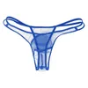 Roupa de banho masculina Lingerie masculina Tanga Cueca Calcinha transparente Cintura baixa Cueca transparente de gaze Cintura elástica Fio dental