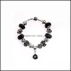 Andra modetillbehör Valentines Day Armband Panjia Pärlade gåvor Amethyst Diamond Tibetan Sier Crown Love Jewelry Drop Delivery 2021 SX
