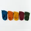 Fem fingrar handskar 5 par män och kvinnor bomullsfinger tå strumpor korta sockshosiery osynliga strumpslippare harajuku rolig söt tecknad soc