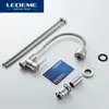 Ledeme Kitchen Faucet Enkel handtag Sänk 360 graders roterbar piputdragning Mixer Tap Deck monterade kökskranar L74304 T200424