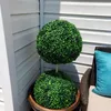 2 pcs 15 7 pouces artificielles topiary balle fausse buis babe bols d￩coratifs pour backyard balcon jardin de mariage d￩cor1296o