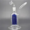 Glass BEAKER bongs 8 arm tree perc honeycomb percolator beaker bong hand smoking water pipe with banger nail and 18mm glass oil burner pipe