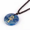 Natursten Engravera Anka Cross Symbol Hängsmycke Reiki Healing Crystal Religiösa Smycken Mäns och Kvinnors Charm Fashion Pendant Halsband