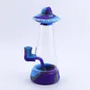 Nuovo 8.9 '' UFO Glass Bubbler Water Pipes Shisha Narghilè Fumo di tabacco Bong Dabs Rig Silicone