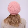 Bonnet d'hiver pour femmes, mise à jour, chapeau tricoté chaud et extensible, casquette tête de mort avec visière, mode pour filles