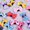 새로운 100pcs / 팩 신생아 아기 소녀 희소 한 머리카락 사랑스러운 bb 클립 bowknot hairpin 아이 머리 액세서리 어린이 미니 헤어 클립