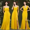 Beach Wedding Prom Klänningar One-Piece Dress Bridesmaid Gown Long Chiffon En linje Pläterad Maid of Honor Wedding Guest Gowns 6 stilar !!!