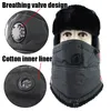 Winter Trapper Trooper Hat Men Women Thermal Bomber Hat with Scarf Anti-haze Mask Russian Ushanka Earflap Snow Ski Balaclava Y200110