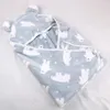 Coperte per bambini Passeggino per bambini Coperte con cappuccio Trapunta Flanella neonato Swaddle Fasce Baby Wrap Inverno LJ201105