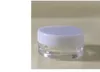 3ml Clear Base Tom plastbehållare Jars Pot 3gram Storlek För Kosmetisk Kräm Eye Shadow Nails Pulver Fast Ship