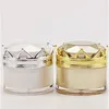 5/10/15 / 20g goud zilver acryl top kwaliteit lotion diy potten leeg gezicht voet masker peel hervulbare fles containers reizen set