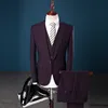 Abiti da uomo 2022 Primavera Arrivo Uomo Slim Suit Sposo Matrimonio Per Abito Tuxedo Blazer da uomo con un bottone Viola Nero Blu 1006