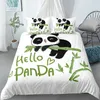 Bella Panda stampato Set di biancheria da letto Stampa digitale 3D Copripiumino Federa per bambini adolescenti Letto singolo Queen King Size Set 2/3 pezzi 201119