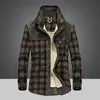 Männer Jacken Marke Winter Jacke Männer Dicke Warme Fleece Mantel Männlich Plaid Reine Baumwolle Kaschmir Outwear Größe M-3XL