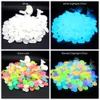 100pcs Luminous Artificial Pebbles Glow In Dark Stone Home Garden Decoration Fluorescent for rium Fish Tank Y200917