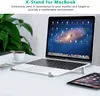 Laptop Basisstandaard voor MacBook Pro Computer Lap Notebook, Verstelbare Laptop Riser Cooling Aluminium geventileerde draagbare opvouwbare ergonomische houder