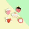 Sweet Cartoon Cute Fruit Enamel Pins Colors Fashion Strawberry Cat Rabbit Brooches For Women Jewelry Lapel Pins Clothes Bags