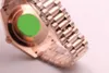 Zegarek męski Rose Gold 41 mm Srebrna tarcza Automatyczna mechaniczna zegarek Sapphire Glass Wymiatanie Stal nierdzewna 302I