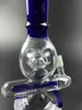 Niebieska szklana woda Bong Hookhah Oil DAB Rig Damski Rury Recykler Akcesoria z Catch Catcher