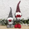 2021 Valentine's Day Ornaments Stretch Knitted Faceless Doll Standing Doll Nordic Valentine's Day Doll Decoration Gift HH21-67
