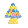 Forme d'arbre de Noël Push Up Bubble Kids Fidget Toy Fête Favoris Favoris Adulte Pumpkin Antistateurs Squishy Sensory Toysa42A29A54