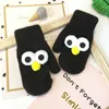 Autumn And Winter Gloves Children Outdoor Cute Cartoon Eyes Mittens Parent-child Warm D61