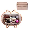 Womens Makeup Organizer Felt Cloth Insert Bag Multi-functional Travel Cosmetic Bag Girl Storage Toiletry Liner Bags
