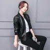 Fashion Spring Women Motorcycle Faux PU Leather Black Bomber Jacket Vrouwelijke korte studenten Biker Coat Lederen Jackets 201224