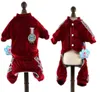 Warme sportieve hondenkleding Velure jumpsuit zachte winter huisdier overalls voor s fleece binnen mouw 4 kleur xs s m l xl y200330