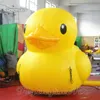 Niedliche gelbe aufblasbare Enten-Replik, 3 m, luftgeblasenes Tier-Maskottchen-Modell, Entenballon für Park- und Pool-Dekoration