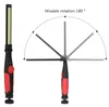 多機能コブLED磁気作業懐中電灯ライトUSB充電式検査ランプフックキャンプサイクリングカーの修理ライト付き