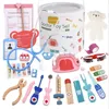 Giochi di finzione in legno per bambini Giochi da dottore Simulazione medica Kit forziere per medicinali Cosplay educativi Giochi per dentisti Regalo per ragazze