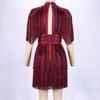 Red Blue Striped Tassel Mini imprezowe sukienki dla kobiet Summer Celebrity Club noszenie frędzle scheche seksowne sukienka pasa pasa startowego t200714709939