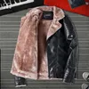 Hiver Hommes Veste En Cuir Hommes Hiver Automne Mode Moto PU Vestes En Cuir Mâle Punk Cool Zipper Poches En Cuir Manteaux 211222