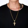 Pendentif Colliers US7 Bling Glacé Or PendentifColliers Micro Pavé CZ Collier Pour Homme Hip Hop Bijoux129619251406