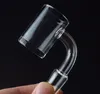 Rökning Quartz Banger Nail With Glas Carb Cap Terp Pärlor 4mm Botten 25mmod för DAB Oljeplattor Vatten Bongs