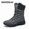 Männer Winter Schnee Stiefel Super Warme Männer Wanderschuhe Hohe Qualität Wasserdichte Leder High Top Große Größe männer Stiefel outdoor Turnschuhe 220212