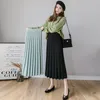Autumn new Korean version pleated Waist Slim winter large swing knit skirt T200324