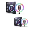 20 cm 26cm 33cm LED RGB Ring Licht Desktop Live Studio Video Make-up Vul Licht Selfie Ring Lamp met mobiele telefoonclip