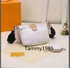 Fashion Bags Straps Women 3pcs Leather Hand Bags Purses White Flower Mini Cross Body Bag حقائب كتف