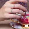 18k puro anel ouro rosa branco unisex homens mulheres amante casamento noivado jóias fina menina senhorita presente 2017 venda quente customizable y200321