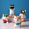 Cartoon Ceramic Chopsticks Organizer Cute Animal Flatware Cylinder Multi Purpose Kitchen Stoarge Holder Utensils Drainer Tank