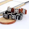 Skelet Skull Armbanden Rock Lederen Riem Gesp voor Vrouwen Mannen Unisex Punk Gothic Charm Armbanden Armbanden Sieraden Gift