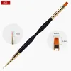 3PCS Acrylic Stripe Nail Brushes Art Liner Set 3D Tips Manicuring Ultra-thin Line Drawing Pen UV Gel Brush Painting Tools