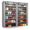 Solide Couleur Double Rangées Haute Qualité Chaussures Cabinet Chaussures Rack Grande Capacité Chaussures Organisateur De Stockage Étagères DIY Meubles De Maison 201030