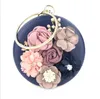 2020 explosion models handmade flowers round diamond evening bag Clutch shoulder banquet evening fashion handbags women bag handbag